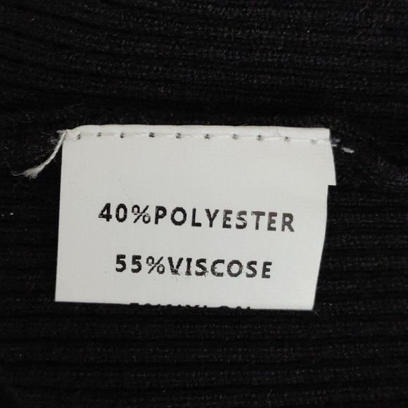 Black Deep V Neck Button Down Long Knit Bodycon Dress / Long Sleeve  Siz… - Picture 15 of 16